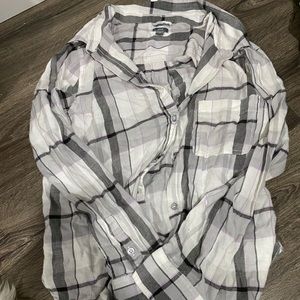 Cute gray and purple flannel